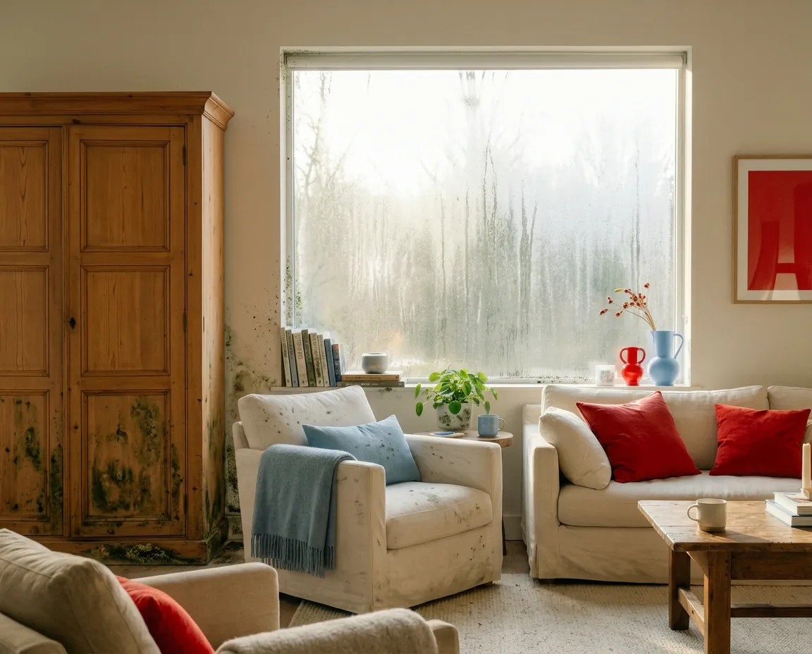 Mur avec humidité à Saint-Jean-de-Luz